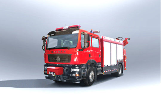 Bom preço. Camião de emergência SINOTRUK de resgate de incêndio diesel com tração traseira 6 lugares 4×2 transmissão manual on-line